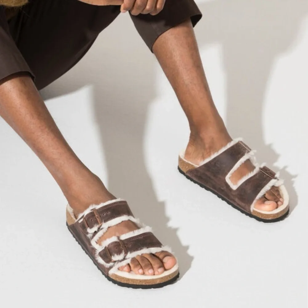 NEW Birkenstock Arizona Shearling Sandals Men’s Size 45 / 12